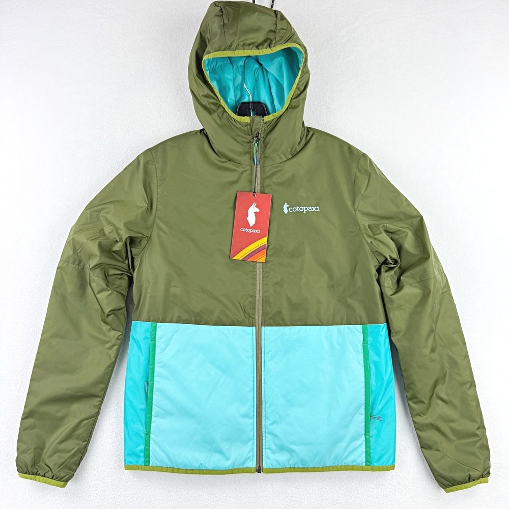 Cotopaxi Teca Calido Hooded Jacket Womens Size XS Reversible Olive / Blue NWT